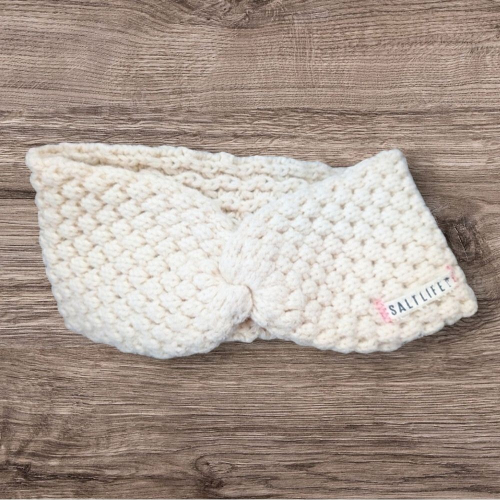 Salt Life Cream Color Crocheted Headband